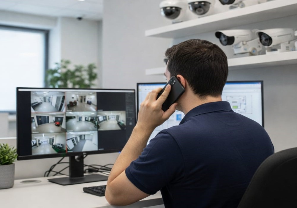 defensor's Customer service representative giving consultation